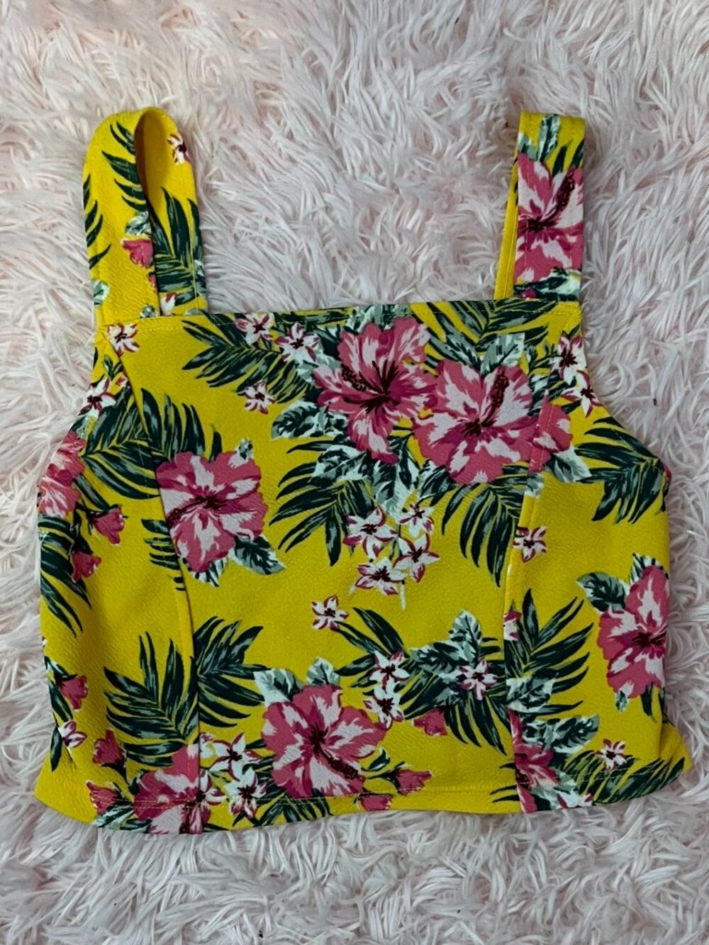 No Boundaries Summer Tropical Floral Crop Top